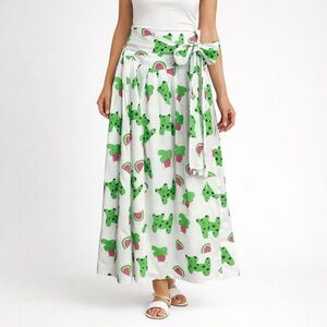 Mary Marshmallow Snappy‎ Turtle Wrap Skirt Womens Free Size Puppy Watermelon NWT